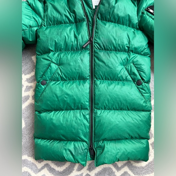 Burberry Kids Green Detachable Hood Down-filled Puffer Coat Size 6 - Picture 9 of 14
